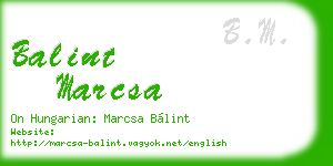 balint marcsa business card