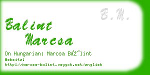 balint marcsa business card